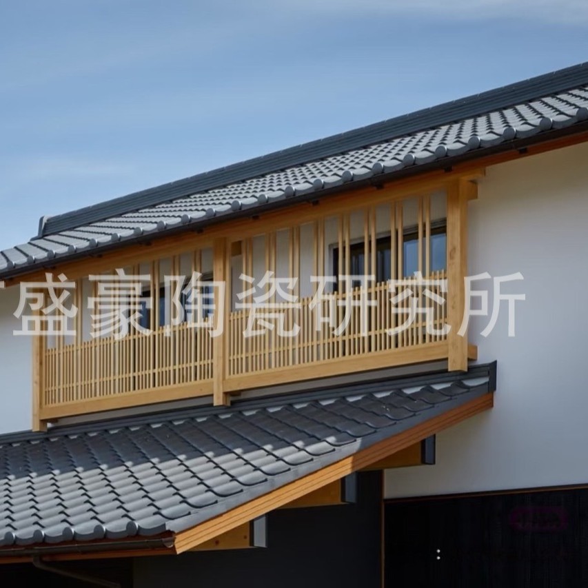 银灰色日式和瓦新中式装饰唐式建筑屋面瓦日本屋顶瓦片厂家定制