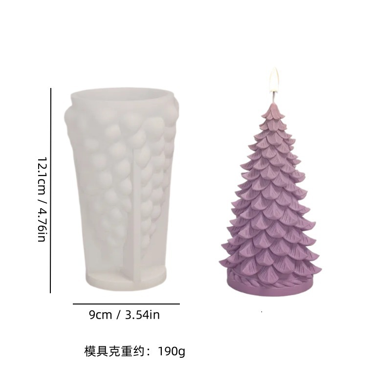 现货圣诞树系列蜡烛硅胶模具 DIY 石膏肥皂树脂慕斯蛋糕装饰摆件|undefined