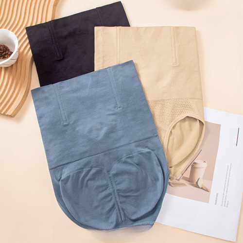 High-waisted abdominal compression underwear for women, tummy control, powerful buttock lift, waist cinching postpartum shaping, plus-size triangle pure cotton, highly effective