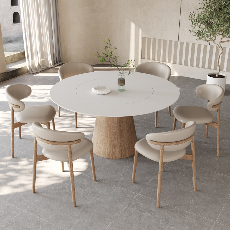 Transfronterizo amazonas crema silla de comedor silla de mesa de comedor moderna simple respaldada silla casera silla de charla silla de madera maciza image 4