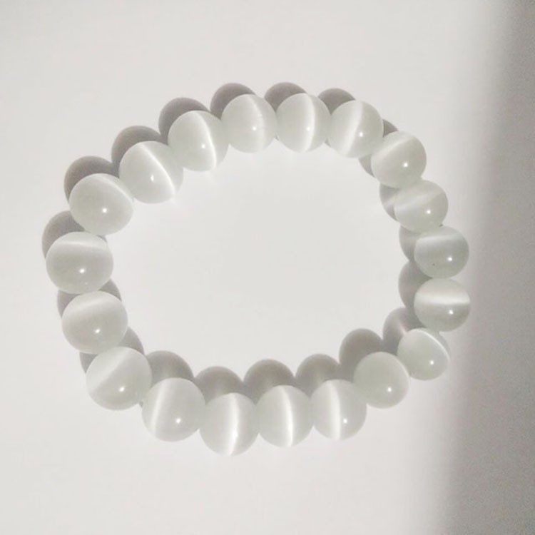 화이트 캣츠아이 스톤 12mm/약 17개 39g