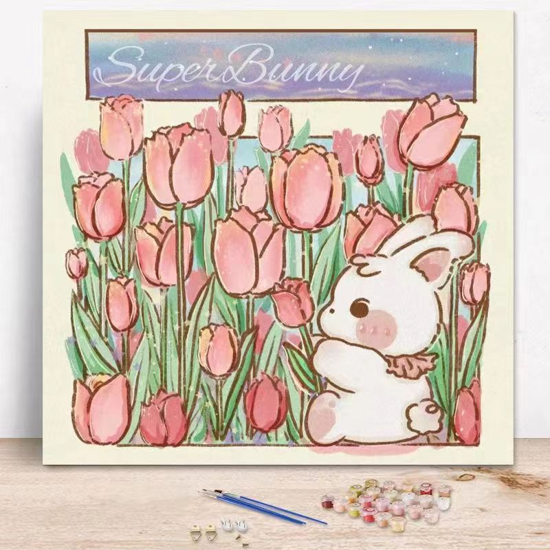 Pintura al óleo digital transfronteriza de Amazon relleno colorante pintura a mano pintura al óleo acrílica venta al por mayor TikTok puesto un envío