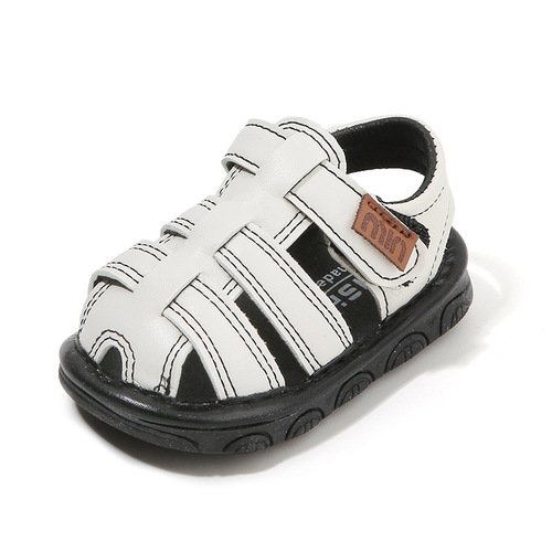 Baby Soft Sole Anti-Slip Summer Cap Toe Boys Infants Toddler Shoes with Magic Tape Casual Calling Shoes Wholesale Price