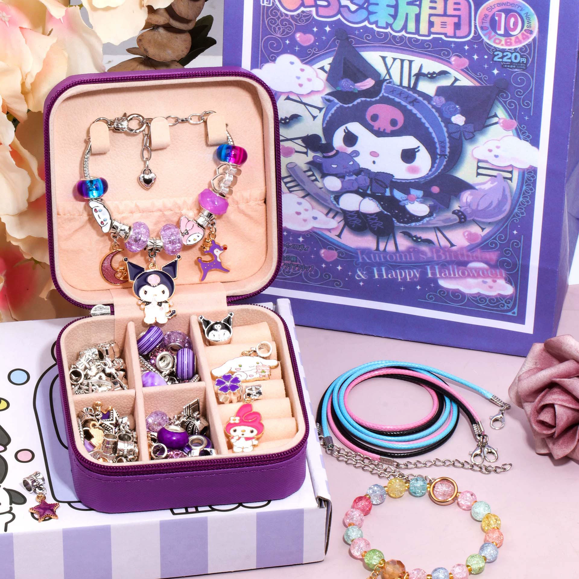 Tiktok Taobao Daifa Лидер продаж Sanrio Бисерный кулон ювелирные изделия ручной работы DIY coolomi детский браслет костюм