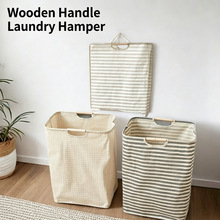 Foldable Wooden Handle Laundry Hamper Manufacturer