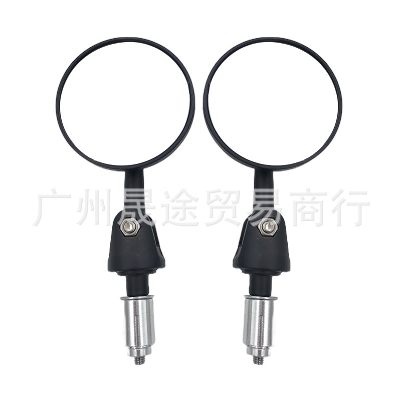 Motorcycle rearview mirror folding round mirror moped modified accessories retro car locomotive rear handlebar mirror blocking mirror