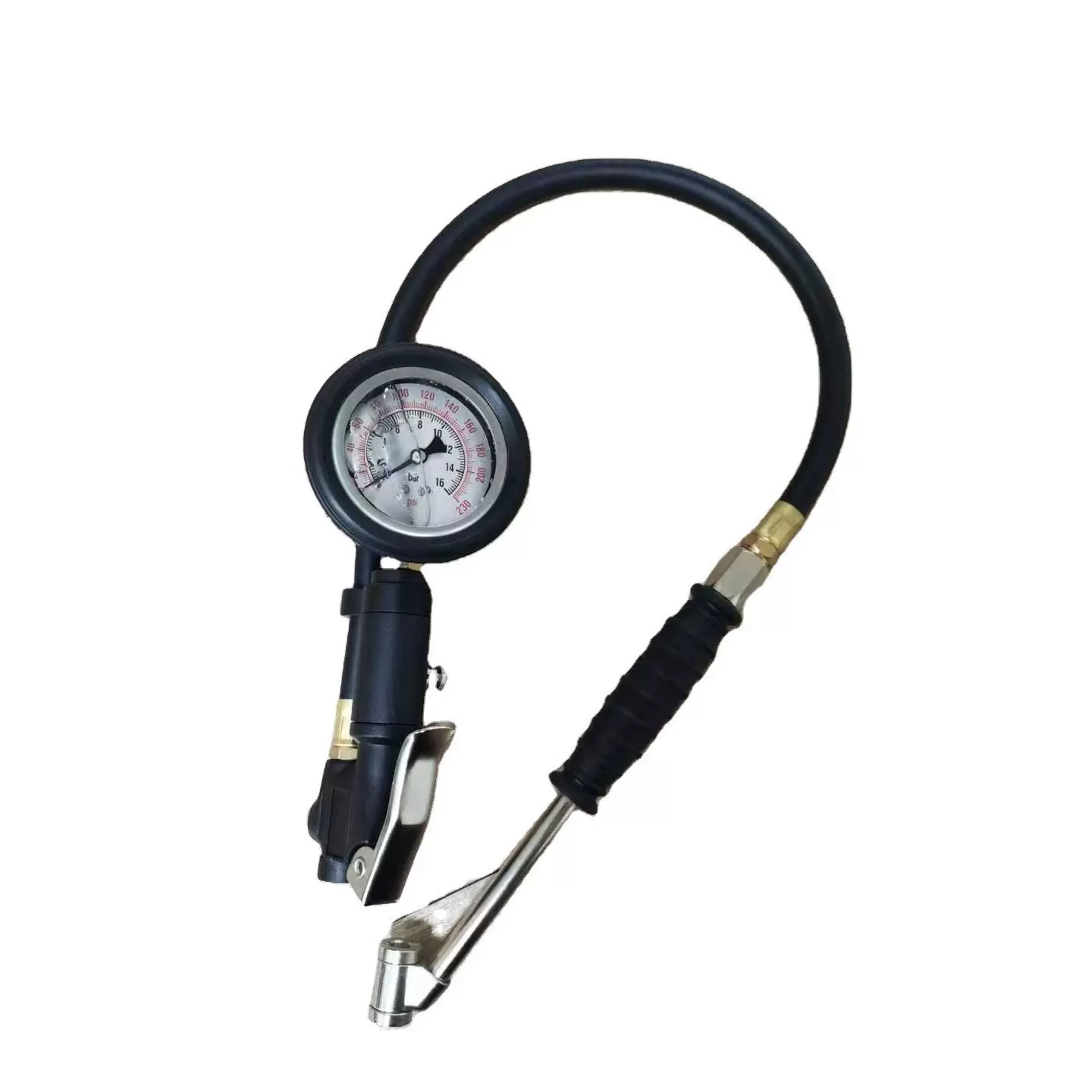 油浸防震指针轮胎充气表车辆工具胎压表打气表胎压表配备充气杆