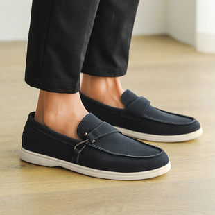 Loafers Slip-On Shoes 2025 Spring and Autumn New Niche Flat Shoes Outdoor Fashion Foreign Trade Men's Shoes Wholesale