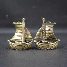 黄铜一帆风顺帆船工艺品摆件家居办公室前台装饰礼品金属摆件批发