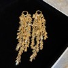 Silver needle, retro metal earrings, flowered, European style, light luxury style, wholesale