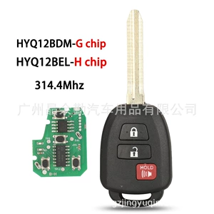 HYQ12BDM 3 düyməli Toyota Camry düz lövhə pult açarı 315mhz H/G çip