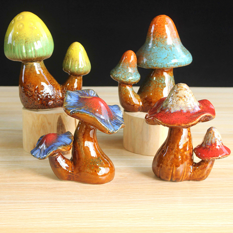 Wholesale Kiln Change Ceramics Mushroom Crafts Crafts Garden Rocket…