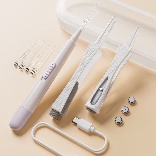 Children's ear-picking artifact, safe light-emitting ear scoop, baby-specific lighted ear scoop, visible ear scoop, ear tweezers, booger clip