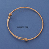 Bracelet with pigtail stainless steel, elastic jewelry, European style