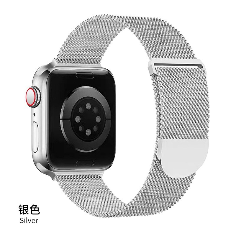 Applewatch ダブルセクションミラネーゼストラップ金属半円磁気 Apple Watch ストラップ新しいスタイルに適しています|undefined