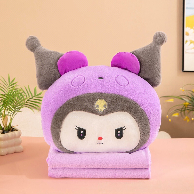 新しい枕キルト クロミメロディー ツーインワン 車用エアコンキルト 子供用昼寝ブランケット ギフト|undefined