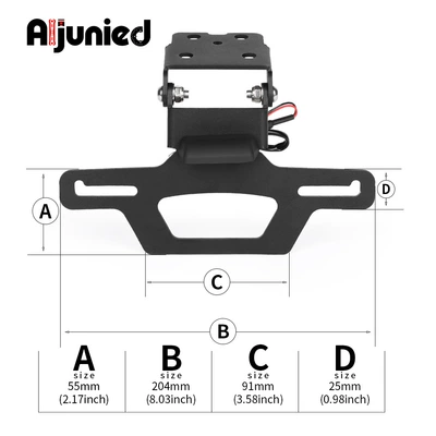 Suitable for Kawasaki Zx25R Zx4R: License plate holder/license plate holder