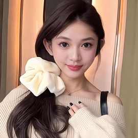 大号丸子头皮筋头绳女秋冬简约百搭气质甜美发饰扎发毛绒大肠发圈