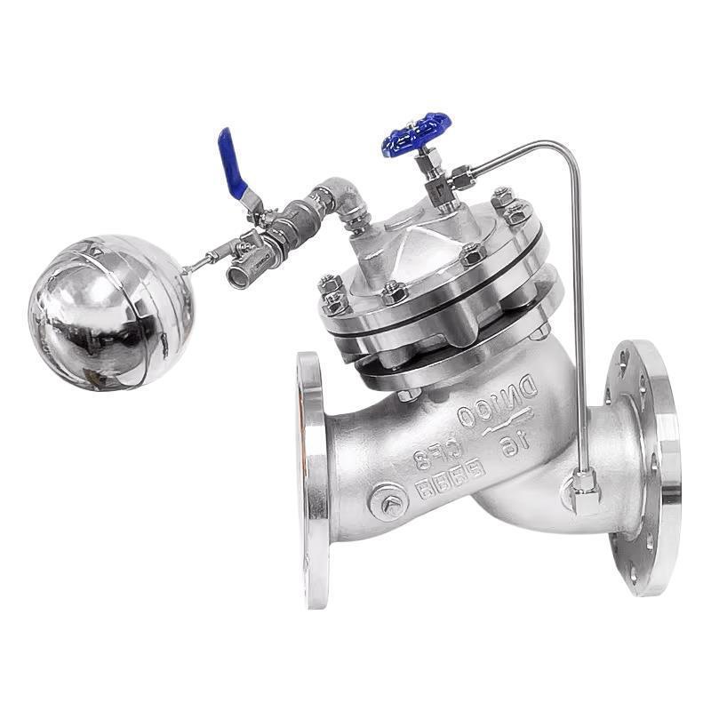 F745X-16P304不锈钢隔膜式遥控浮球阀液压水位控制阀DN50 80 100