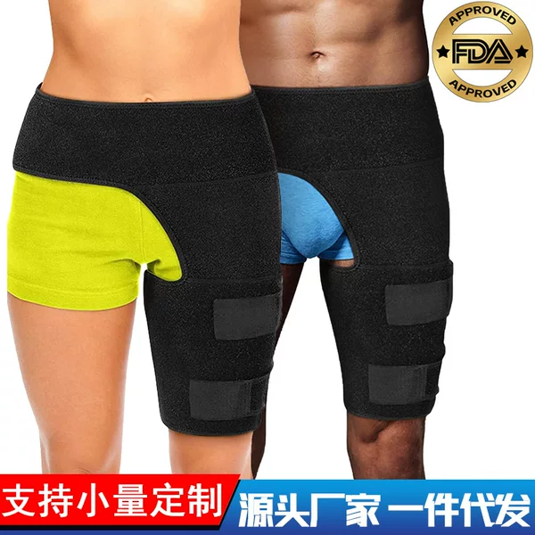 Cross-border outdoor sports thigh protection fitness leg protection with groin belt anti-muscle strain hip protection with weightlifting leg protection