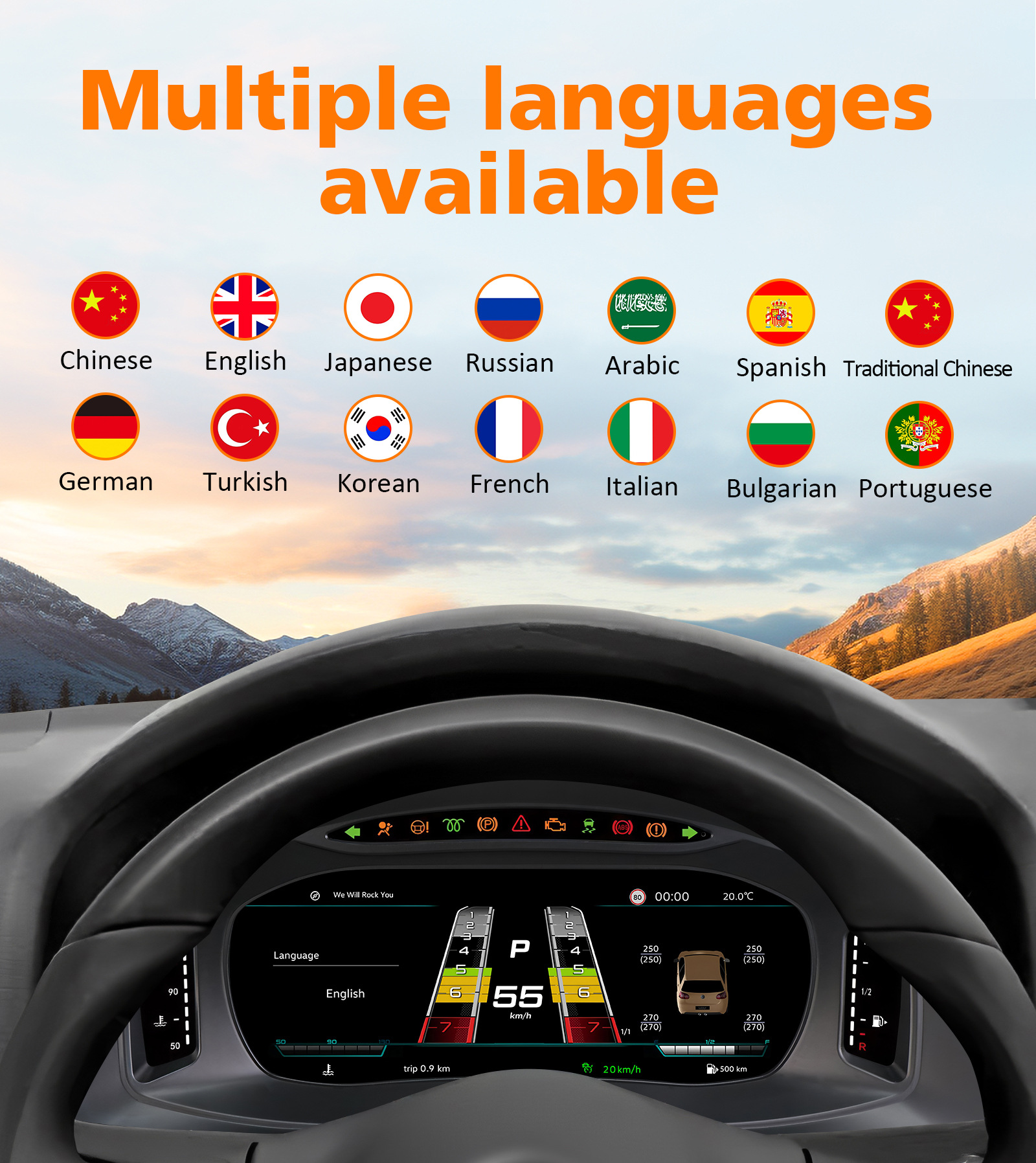 Suitable for Volkswagen Multivan T5 08-15 Models, Lcd Instrument Panel Car Modification and Upgrade