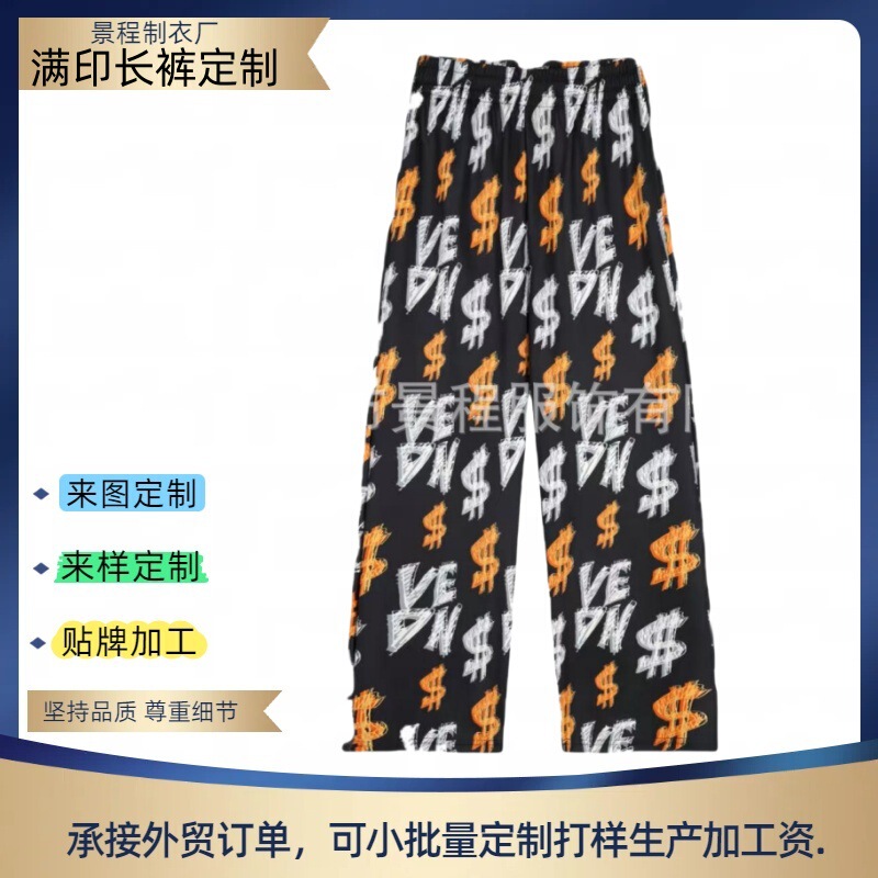 European and American Amazon Popular Dollar Print Nine-Point Pants Breathable Slim Leggings Halloween Creative Yj3029