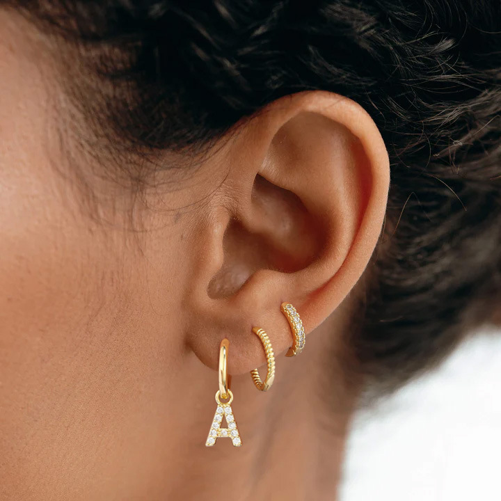 Three Piece 14k Gold Plated Stud Earrings Set For Women_voghion.com