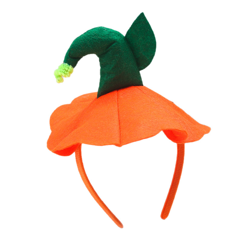 Amazon Cross-border Halloween gran sombrero de calabaza accesorios para el cabello tocado niños dibujos animados lindo diadema traje de fiesta de vacaciones