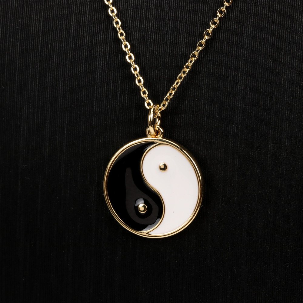 Ensemble De Trois Pièces De Collier Pendentif Tai Chi De Style Chinois Rétro display picture 27