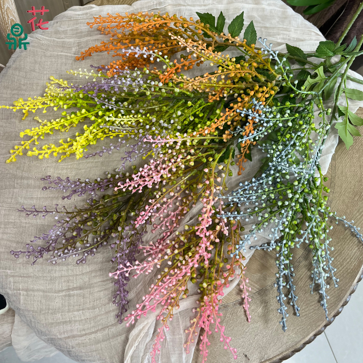 花椒 米仔果 婚礼拱门路引摆件装饰插花假花 摄影棚拍照道具绢花