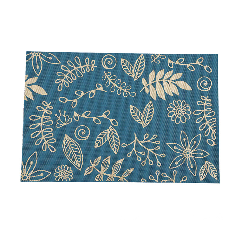 Piña mantel espesado PVC mantel hojas gilding aislamiento Hotel cafetería creativa estera taza de té se puede fijar