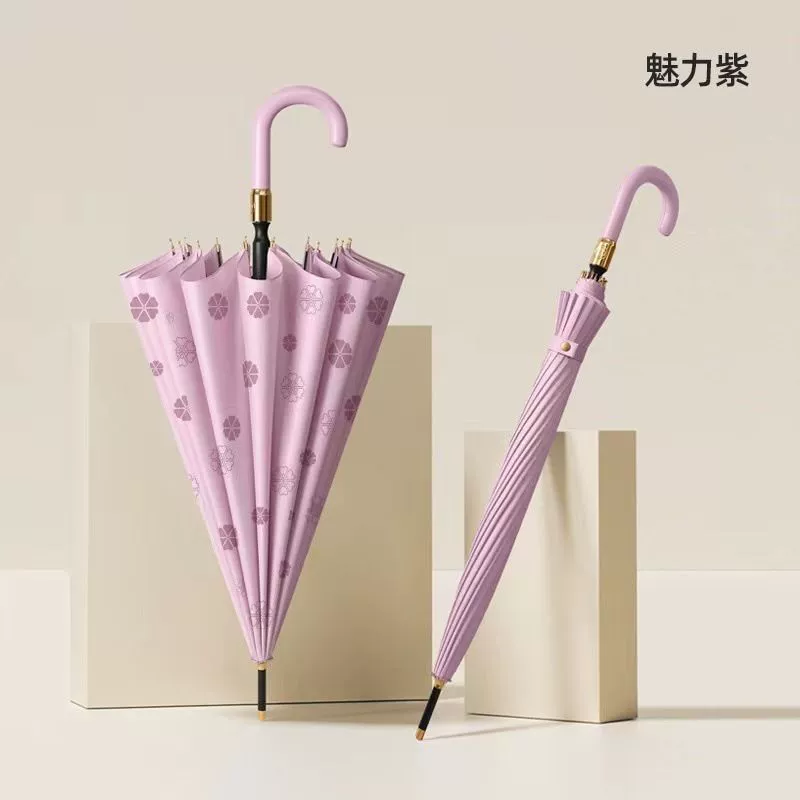 Улучшенная версия с 16 косточками, расцветающаяся в воде, для красивых студенток в лесном стиле, простой зонтик, меняющий цвет, как от дождя, так и от солнца.