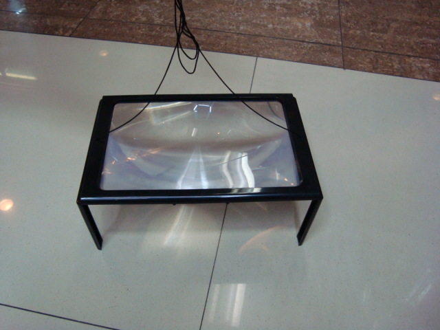 阅读放大镜薄板PVC指纹阅读板 架子 平面放螺纹圈纹路