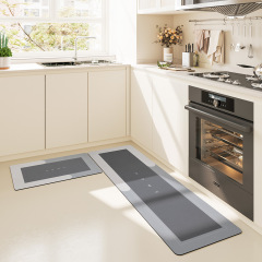 Cross-border simple home water-absorbing and oil-absorbing carpet kitchen floor mats household long non-slip mats fully covered with rubber feet