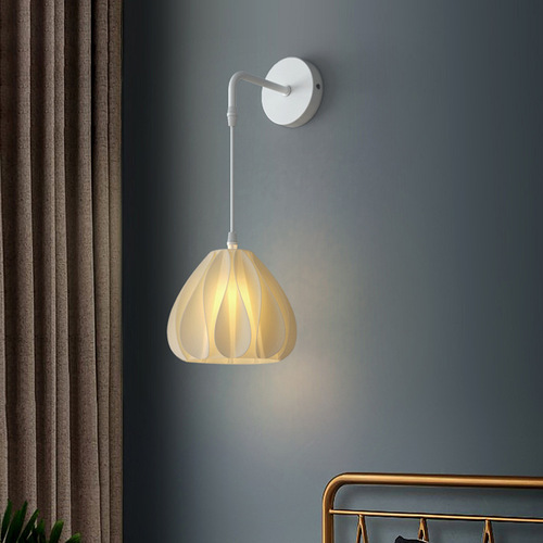 Nordic minimalist wall lamp for bedroom, bedside, study, living room, trendy cream style, French atmosphere, warm and creative boutique hotel light