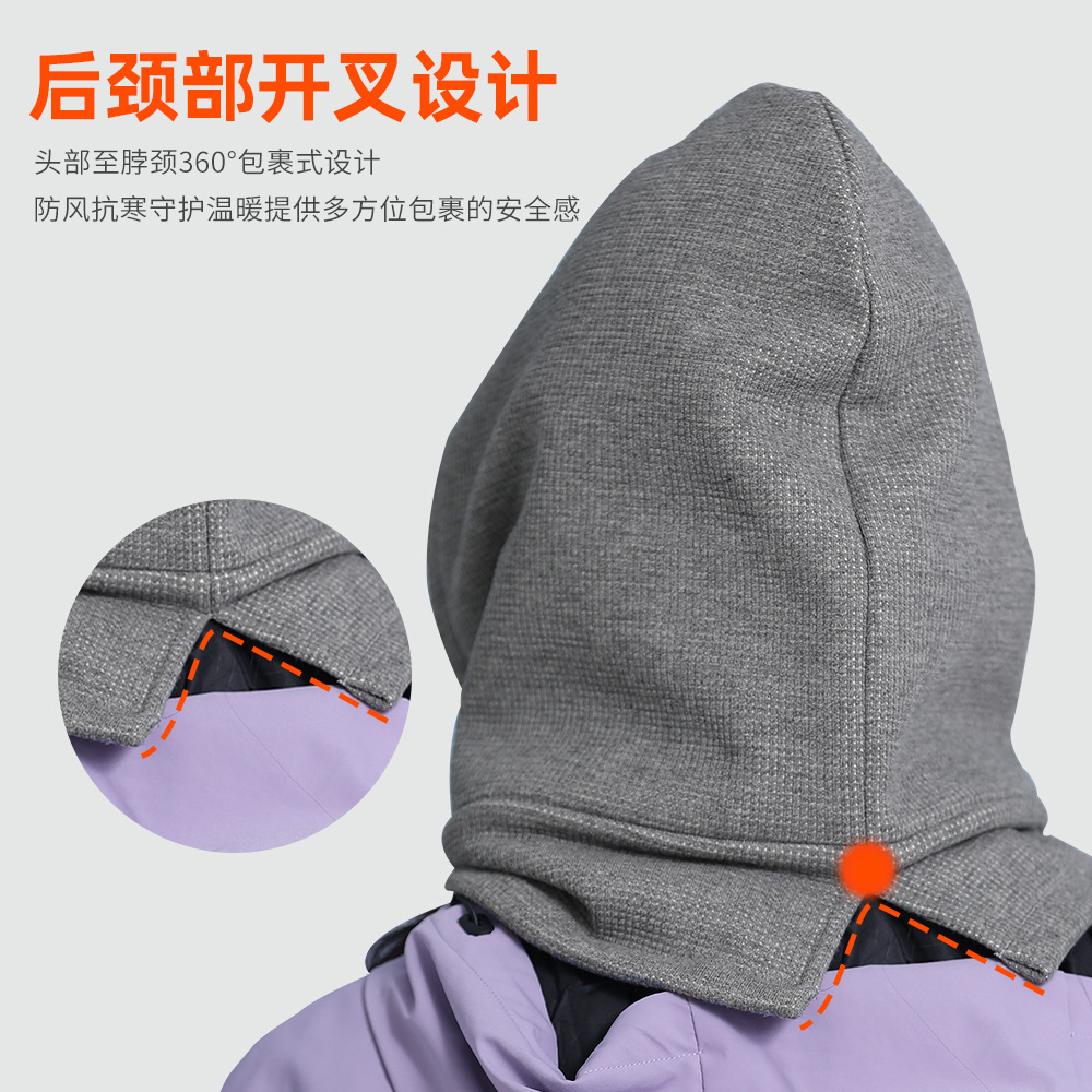 Ruidong montar al aire libre máscara caliente Ori terciopelo capucha a prueba de viento invierno esquí bufanda integrado cuello protección sombrero a prueba de viento