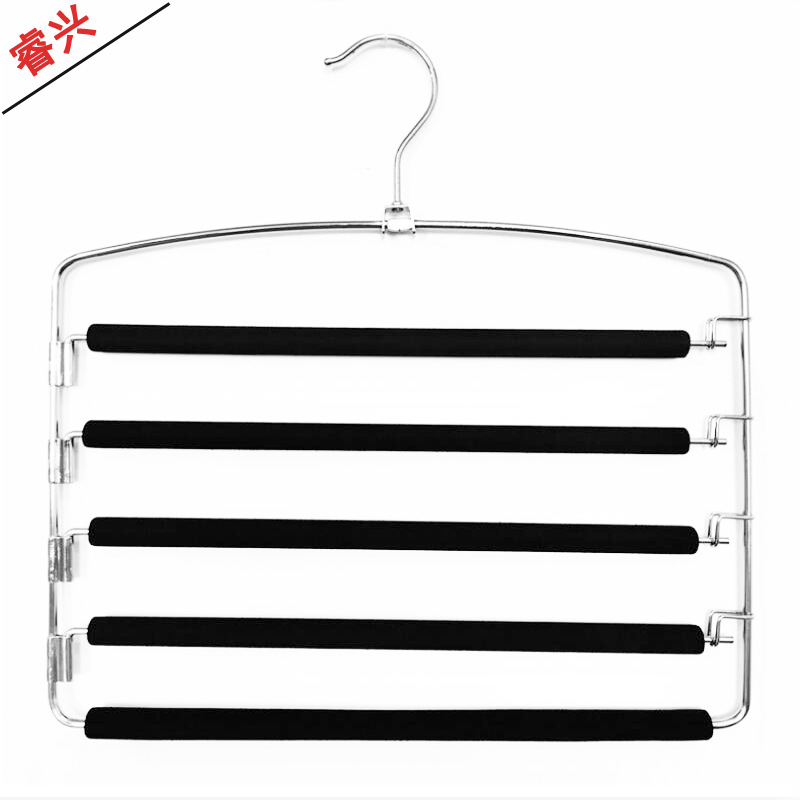 Five-layer foam trouser rack dipped in plastic multi-layer multi-functional trouser rack rotating folding rack towel storage frame