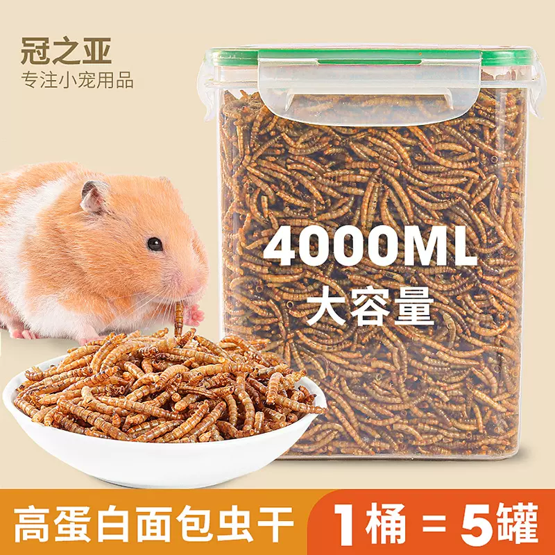 面包虫干仓鼠粮食零食黄粉虫干鹦鹉鸟龟金丝熊饲料刺猬鸟用品主粮
