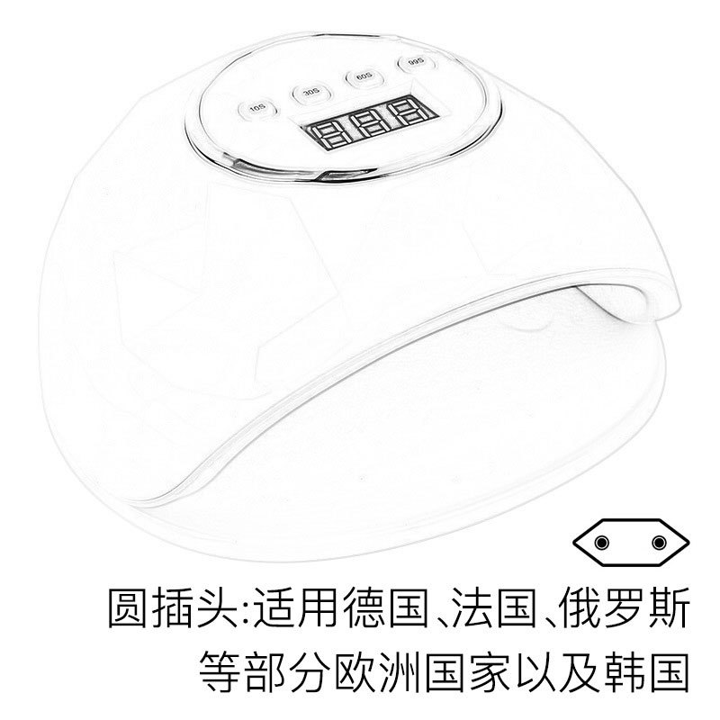 Nuevo producto Lámpara de uñas Máquina de fototerapia de secado rápido Lámpara para hornear uñas de alta potencia Lámpara de fototerapia de esmalte de uñas especial para salón de uñas Transfronterizo