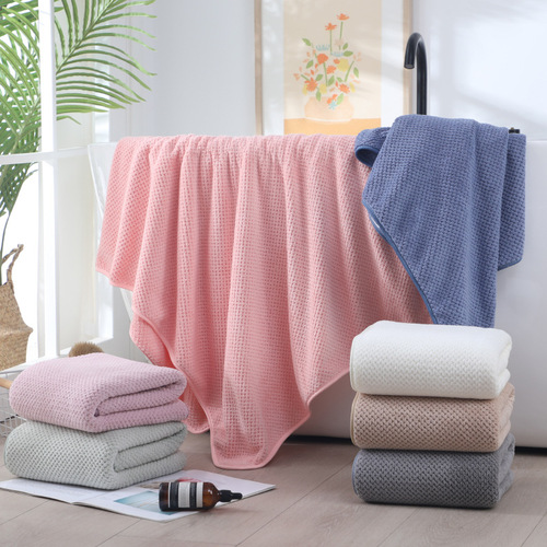 Coralline Fleece Bath Towel Manufacturer Wholesale Thick Plain Color Household For Men And Women Couple Shower Towel Live Streaming E-commerce One Piece Dropshipping