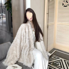 2026热销新款水貂皮毛一体外套女冬季宽松慵懒毛茸茸加厚皮大衣