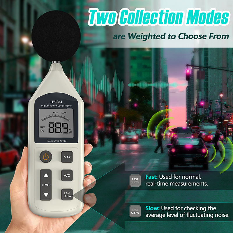 A/C加权噪音分贝仪音量高低声级计噪音仪USB数据win7 win10噪音计