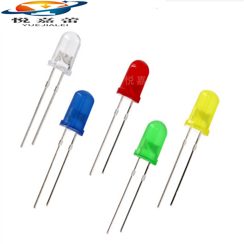 5MM LED发光管 红/橙/黄/绿/蓝/白色 彩色LED灯 LED发光管