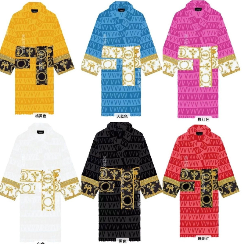 Cross-Border Exclusive Supply of Medusa Matching Pure Cotton Bathrobes, Absorbent Towel Material, Unisex Couple Bathrobes for All Seasons