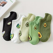 T 35083 Fruit Print Ankle Socks ˮ��ͼ��ǳ�ڴ���羳��ó