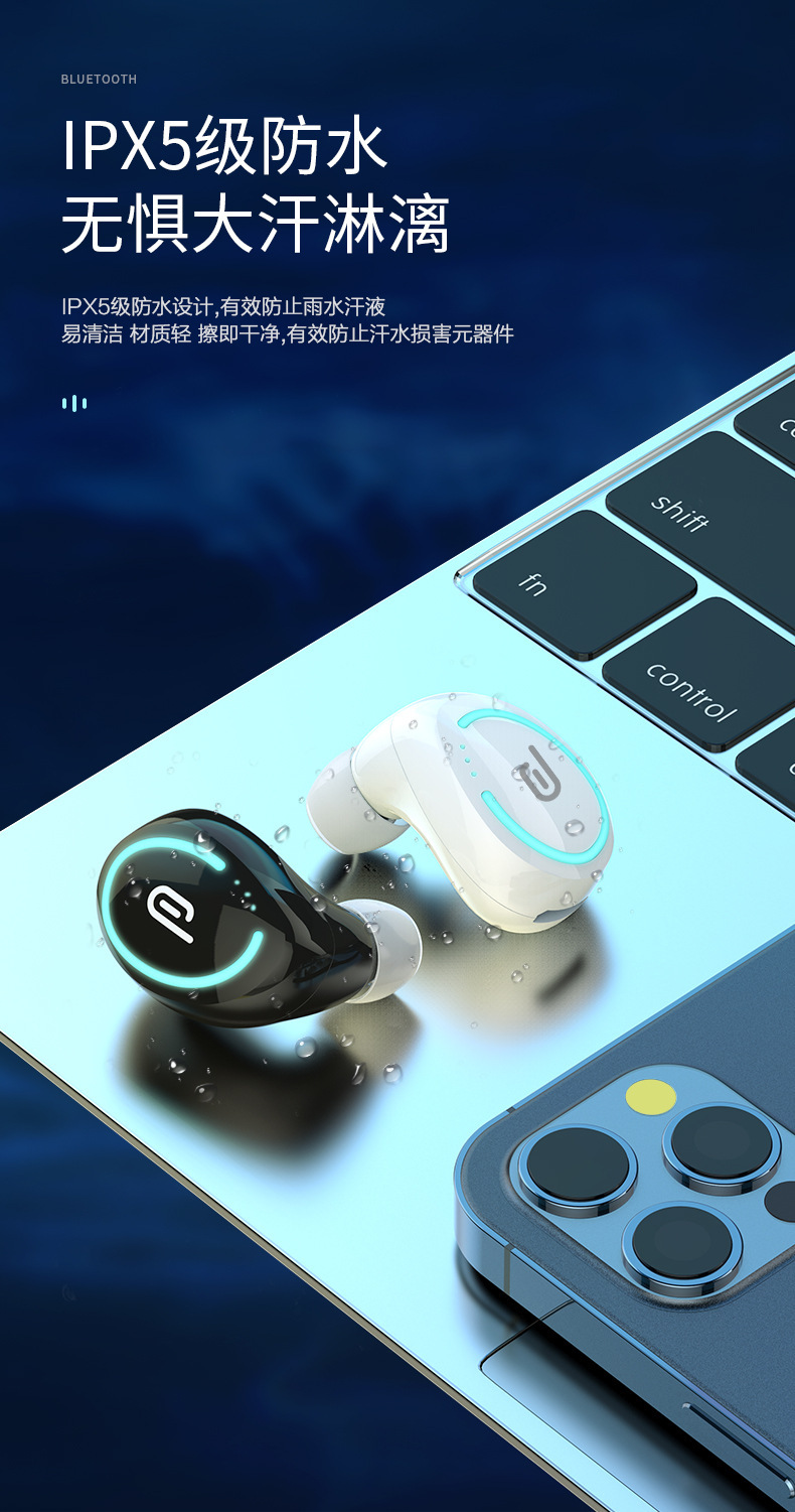Sınır ötesi I8 Bluetooth Kulaklık Kablosuz Ultra Uzun Pil Ömrü Mini Görünmez Uyku Spor Gürültü Azaltma Kulak İçi Kulaklık Toptan