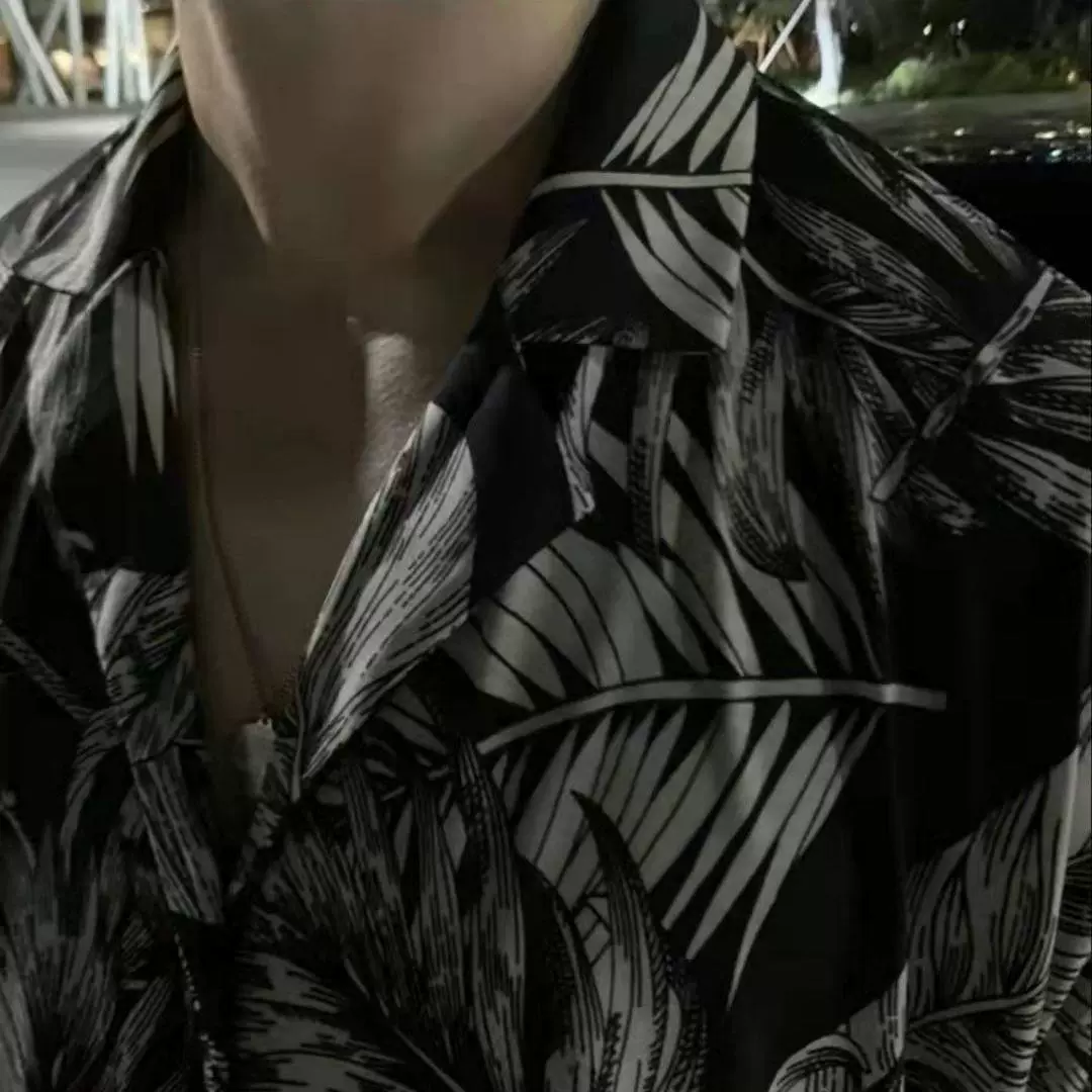 Tide, summer thin shirt, jacket, floral print, oversize