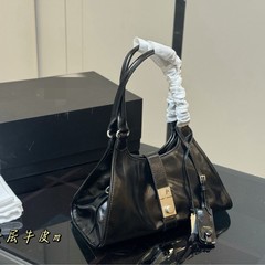 P家2025早春夏对版油蜡皮手提包大容量单肩斜挎手拎手袋托特 女包