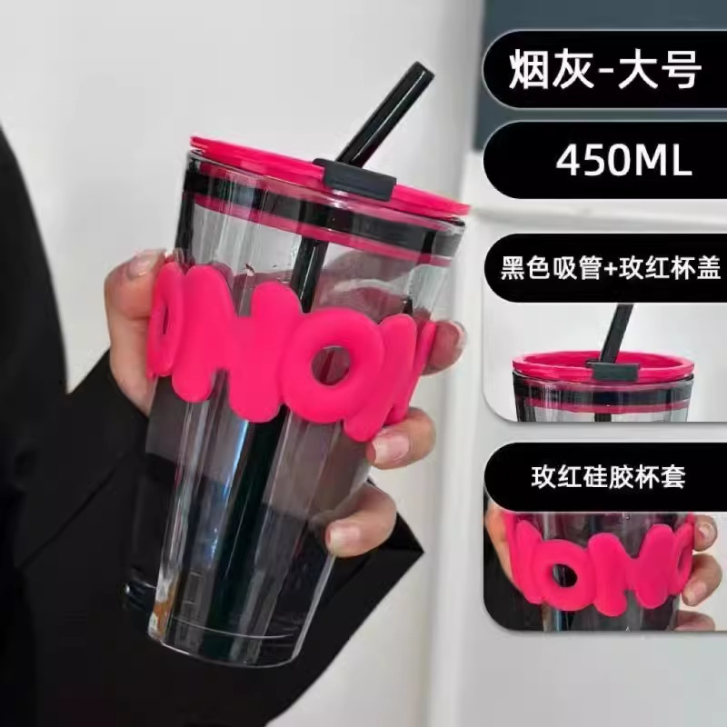 ネット紅趣味insコーヒー果茶自慢オフィス店慶イベントプレゼントストロー文字竹節グラス|undefined