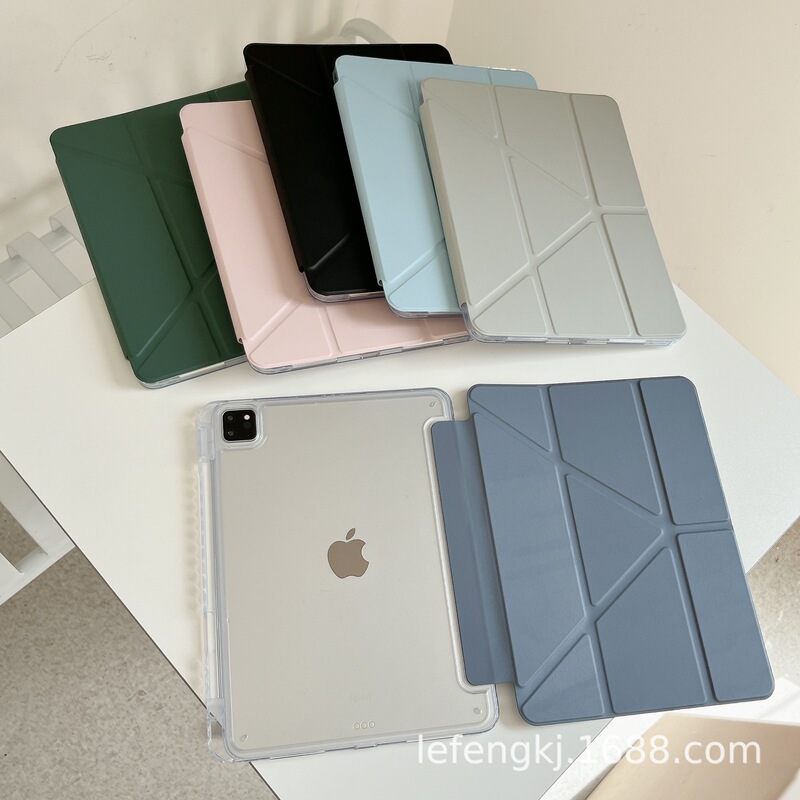 Suitable for 3+Y Folding Side-Stick Ipad11 Protective Case Air7/6/5 Tablet Case 10.9 Pen Slot Pro13 Inch 10.2